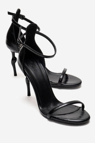 Yelena - Black Patent Thin Strap Stiletto Pump (Women)