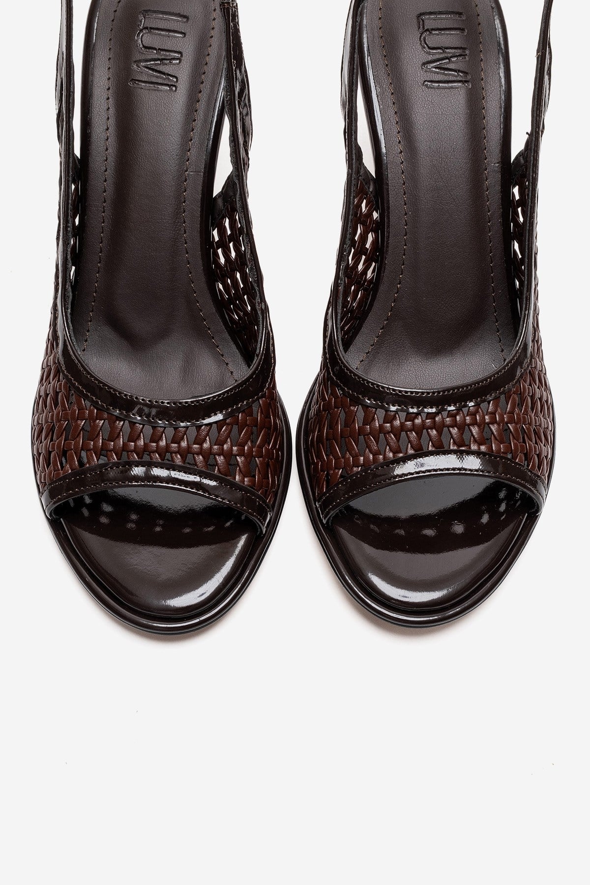 BONITO - Brown Woven Stiletto Heeled Shoe (Women)