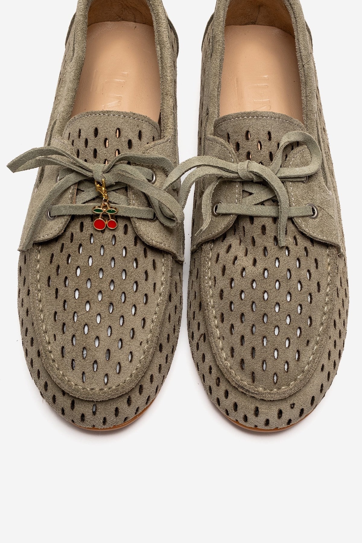 Stevo - Green Genuine Leather Lace-Up Loafer (Women)