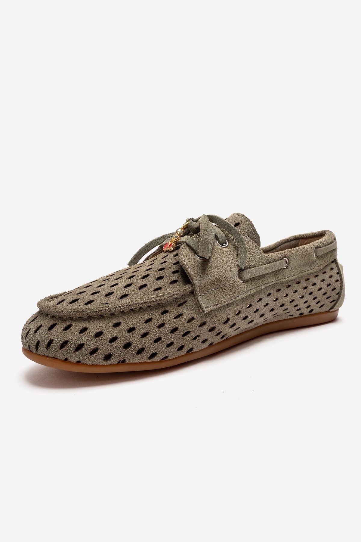 Stevo - Green Genuine Leather Lace-Up Loafer (Women)