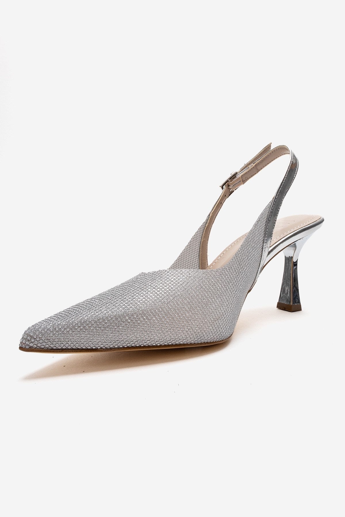 Dorata - Silver Embellished Stiletto Pump (Women)