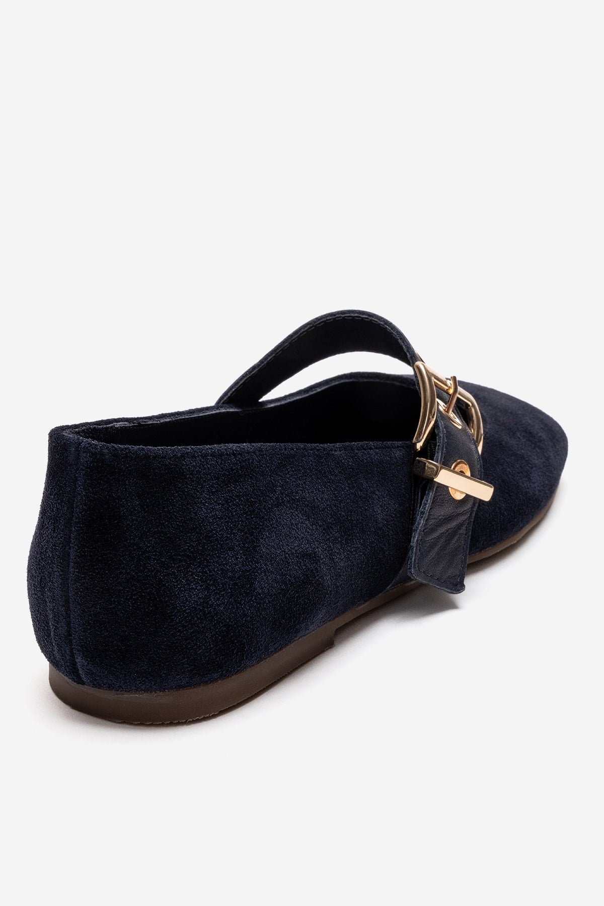 Jonas - Navy Genuine Leather Mary Jane Ballet Flat (Women)