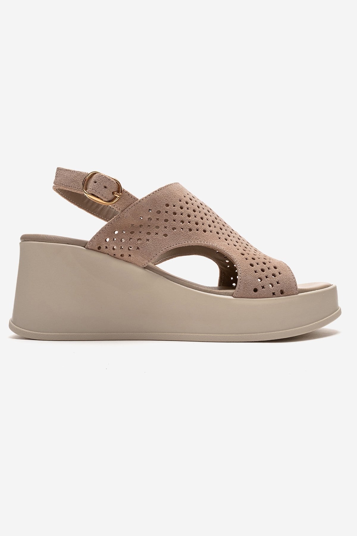 JADIRA - Beige Genuine Leather Platform Sandal (Women)