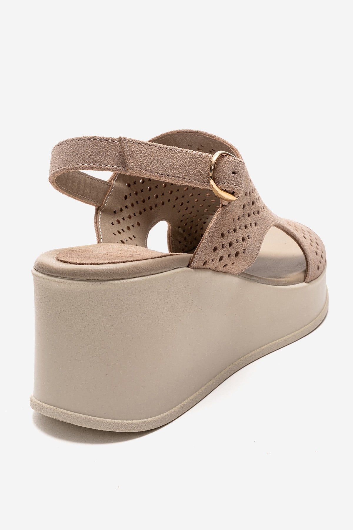JADIRA - Beige Genuine Leather Platform Sandal (Women)
