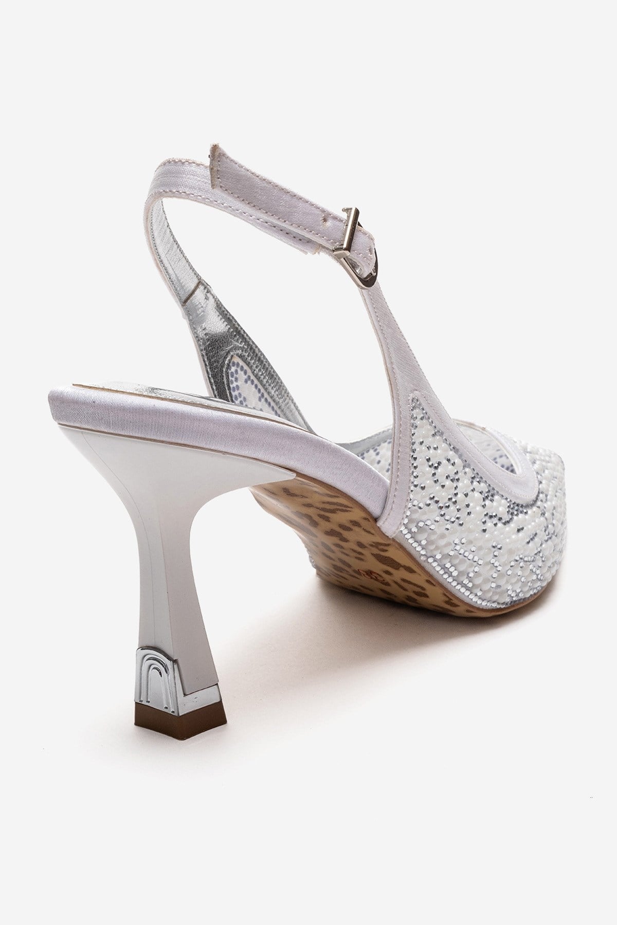 Frea - White Textile Stiletto Pump (Women)