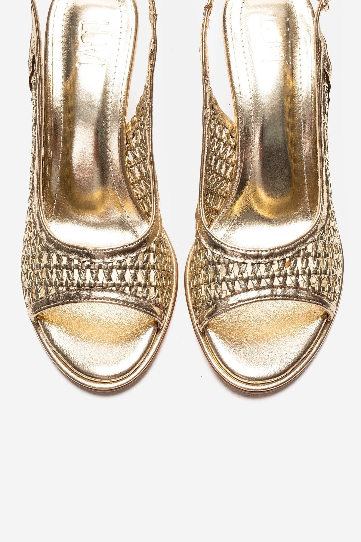 Bonito - Gold Woven Synthetic Leather Stiletto Pump (Women)