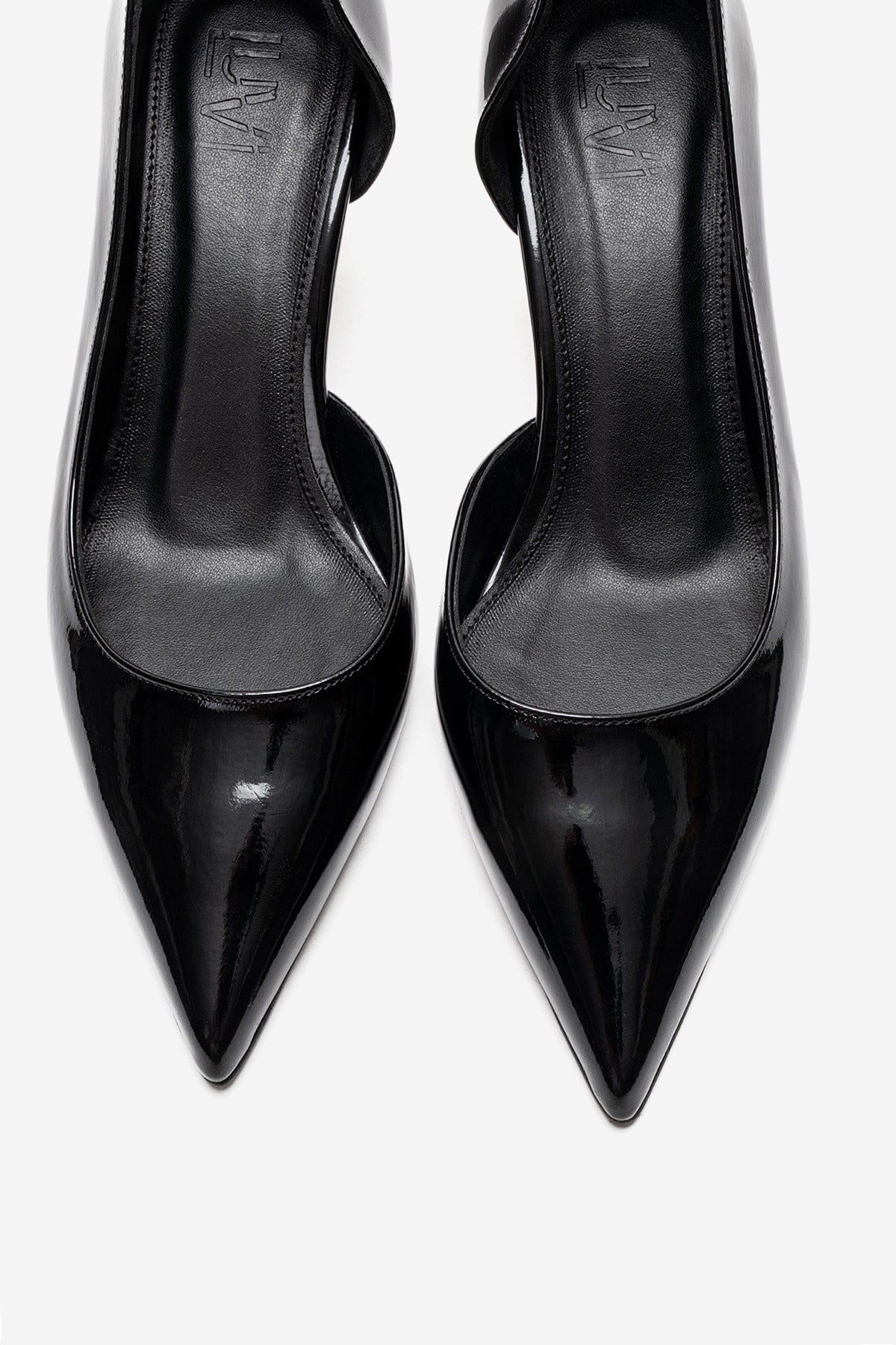 Arel - Black Patent Synthetic Leather Stiletto Pump (Women)
