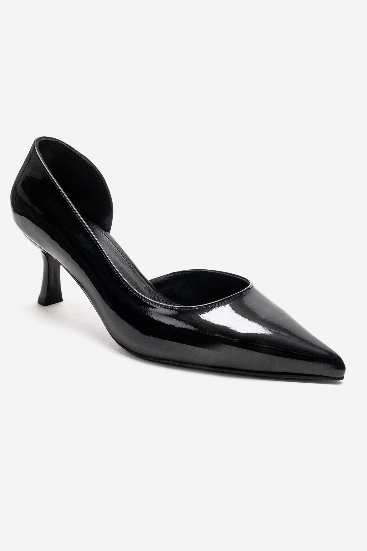 Arel - Black Patent Synthetic Leather Stiletto Pump (Women)