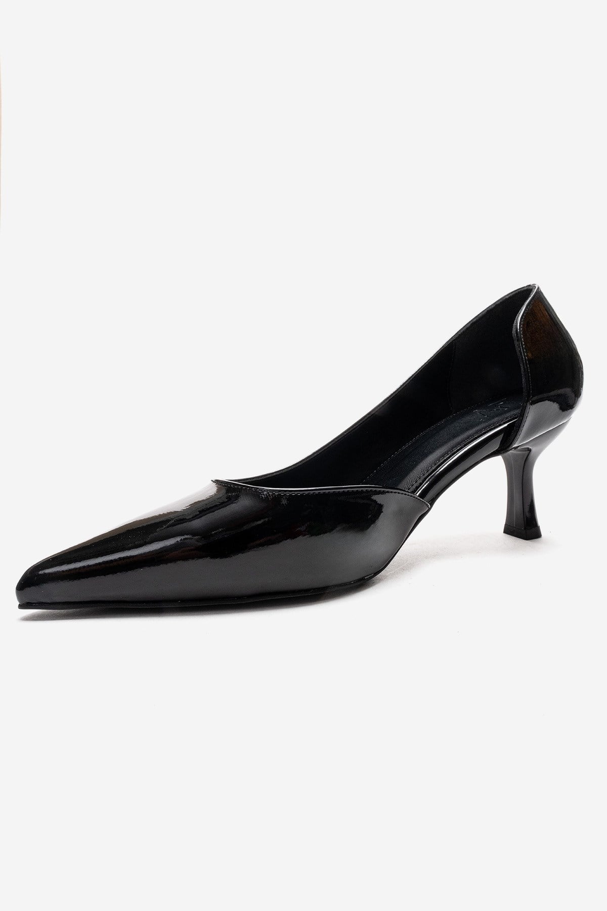 Arel - Black Patent Synthetic Leather Stiletto Pump (Women)