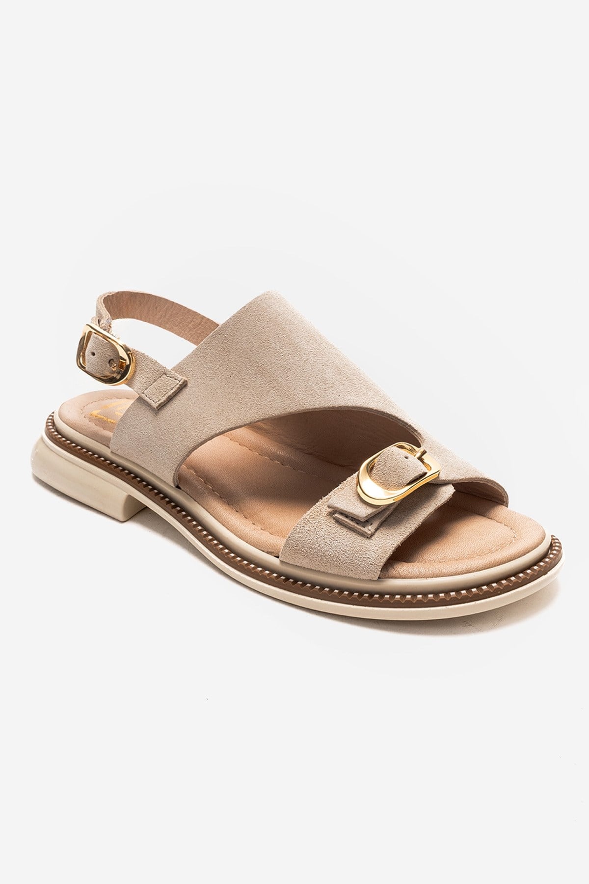 CRUEL - Beige Genuine Suede Leather Sandal (Women)