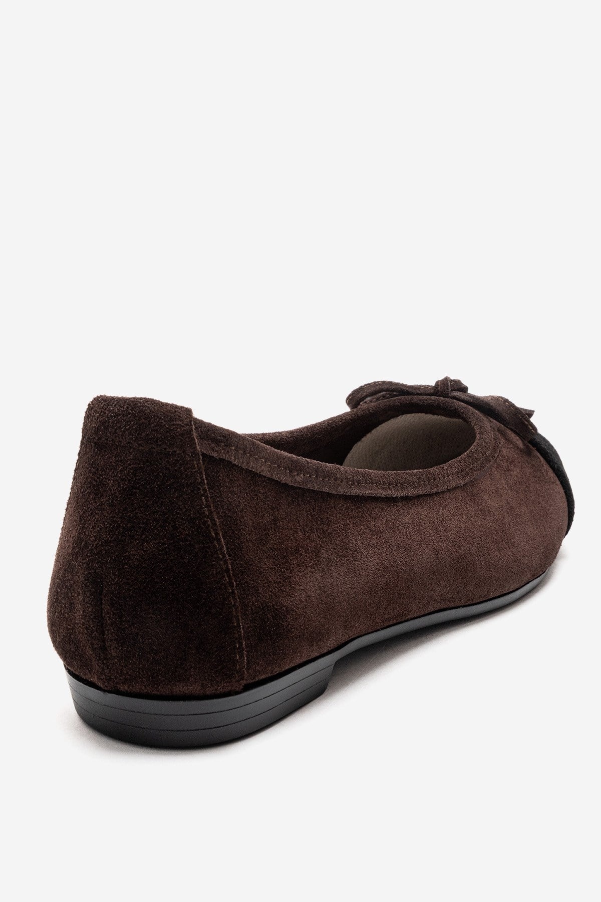 BOLEO - Brown/Black Genuine Leather Ballet Flat (Women)