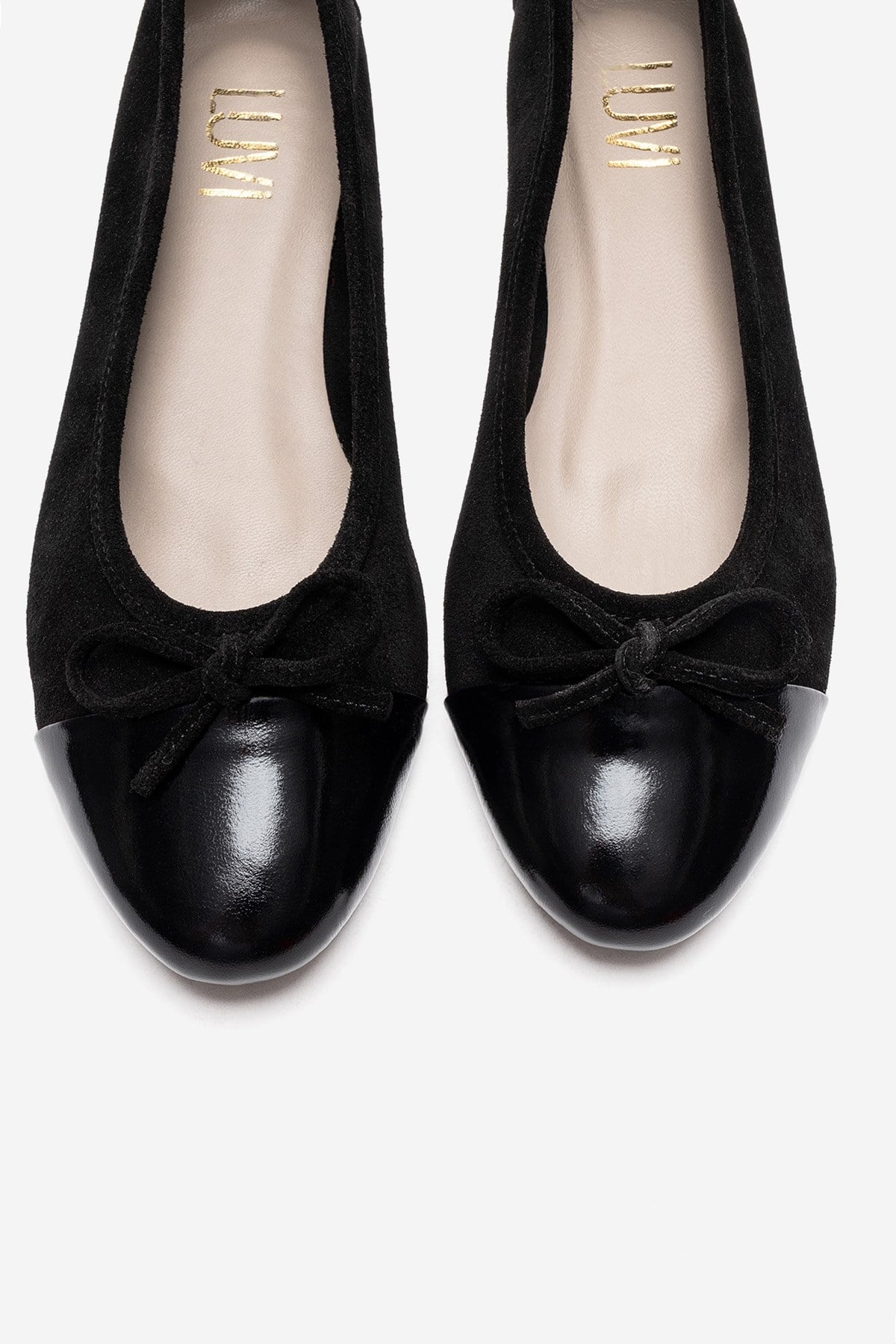 BOLEO - Black Genuine Leather Ballet Flat (Women)