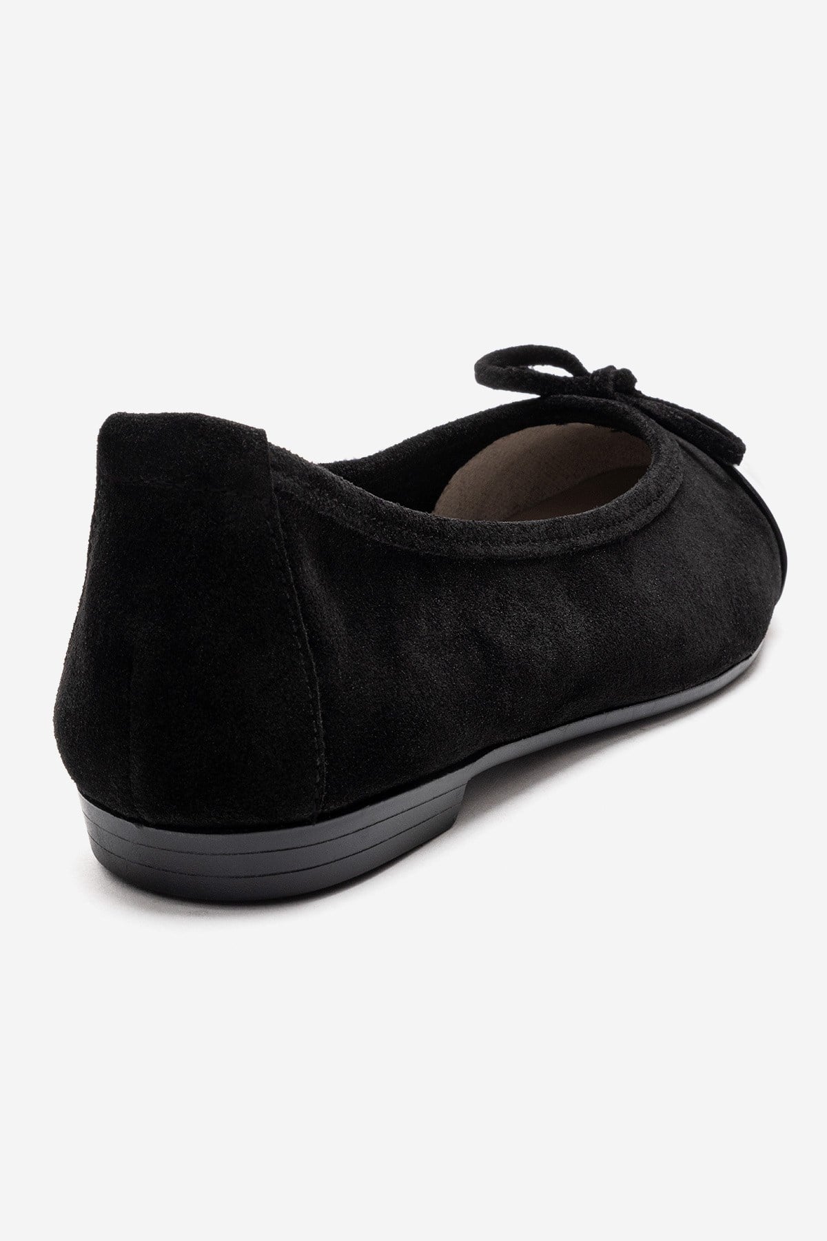BOLEO - Black Genuine Leather Ballet Flat (Women)