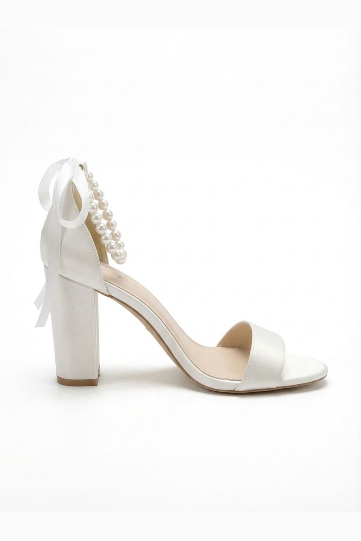 Althea Pearl Ankle Strap Block Heel Sandals