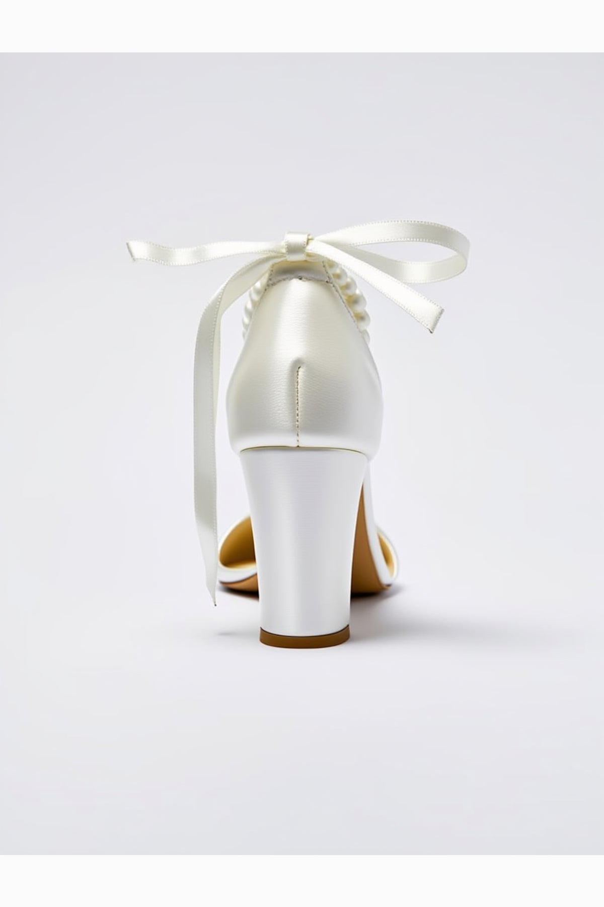 Caelis Pearl Block Heels Bridal Shoes