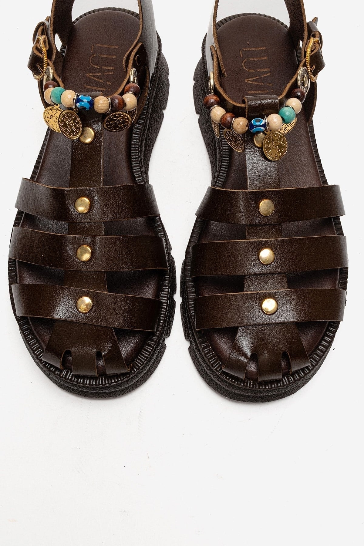 Solis - Brown Genuine Leather Sandal (Women)