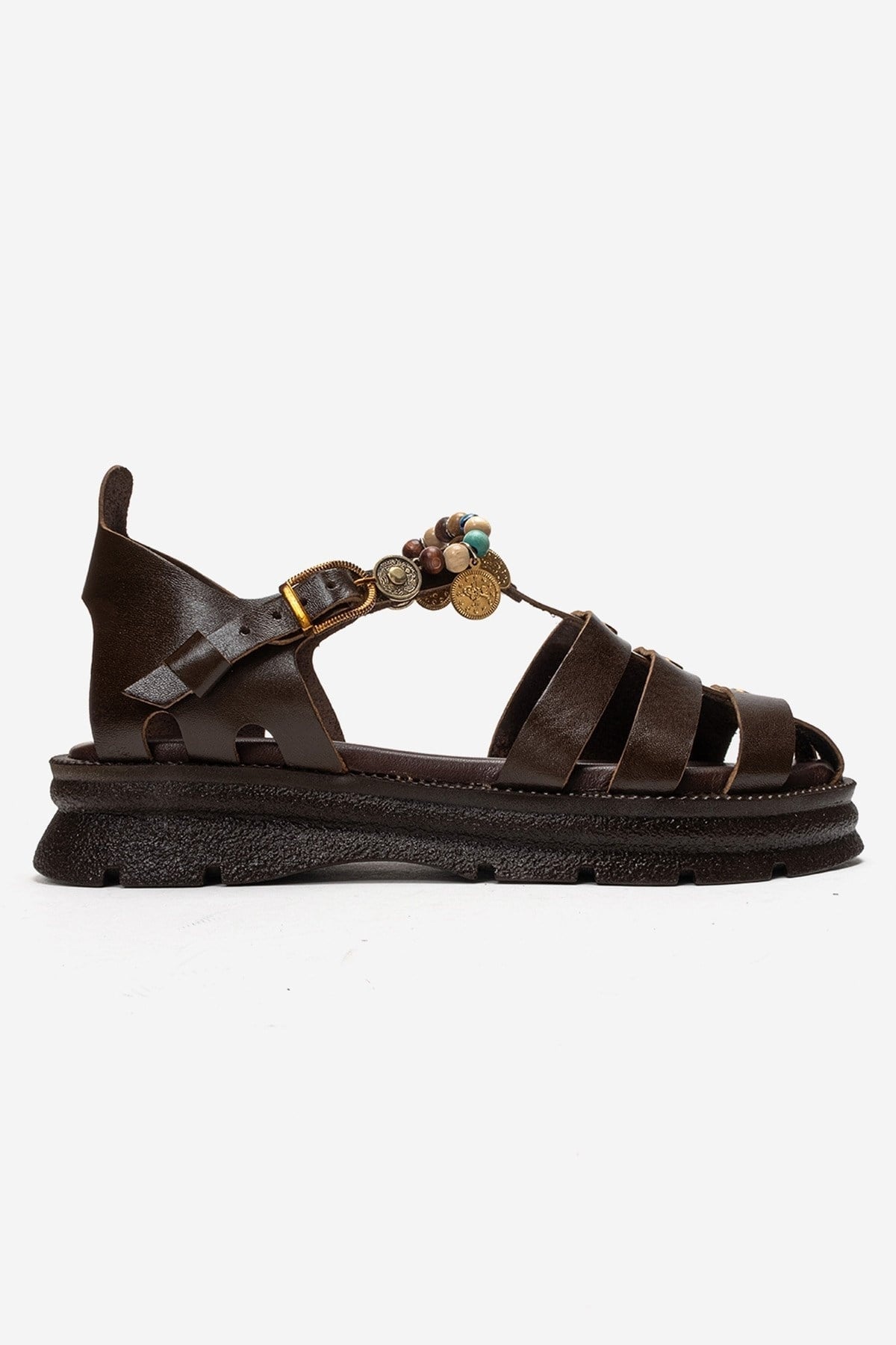 Solis - Brown Genuine Leather Sandal (Women)
