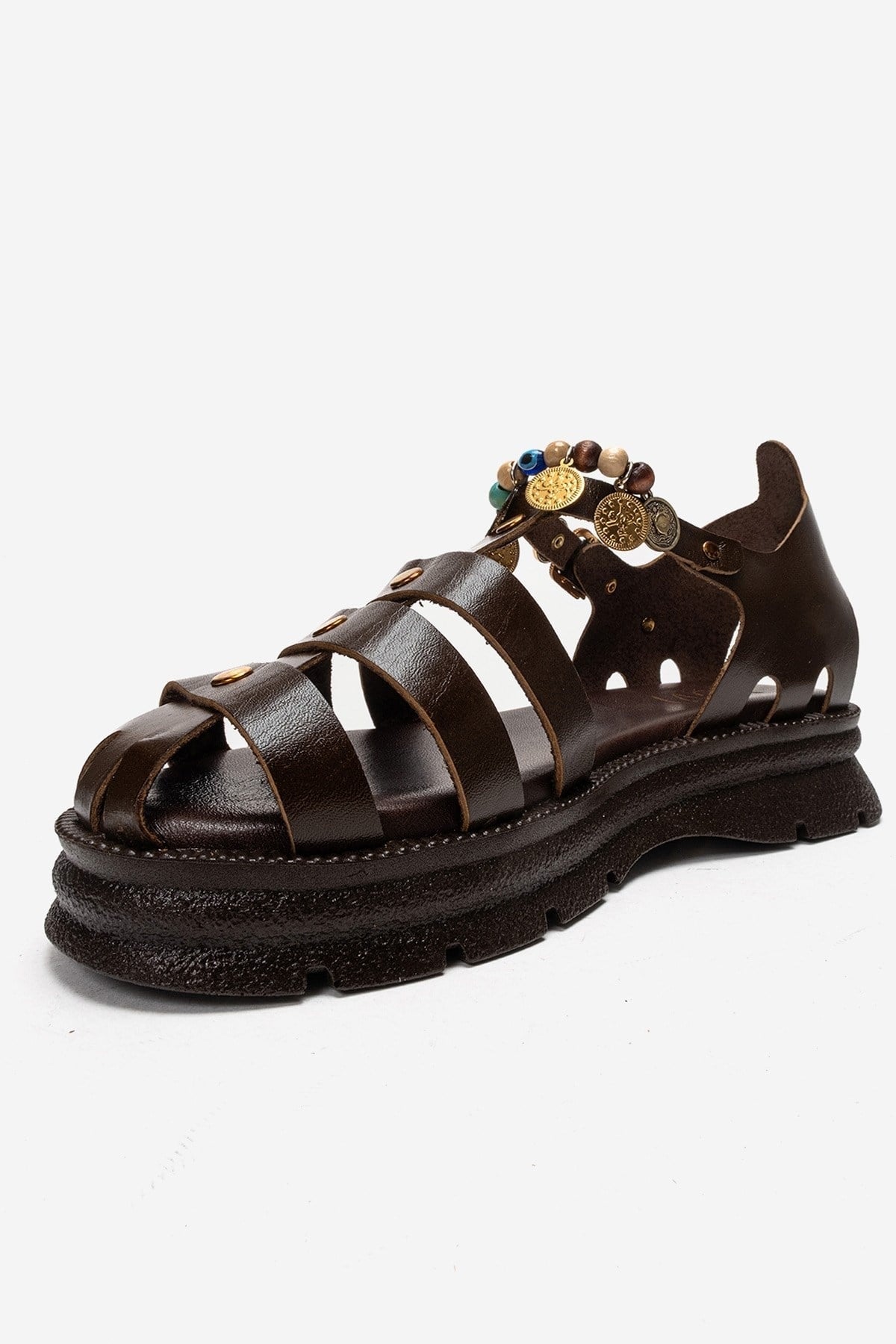 Solis - Brown Genuine Leather Sandal (Women)