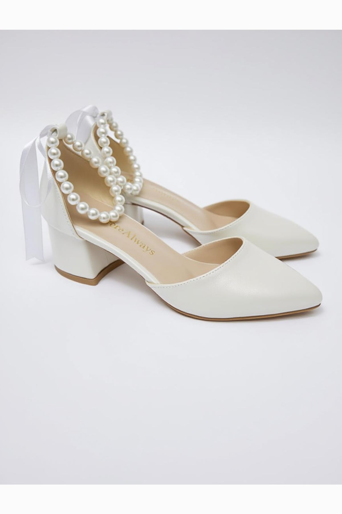 Evania Pointed-toe Block Heel Wedding Pump