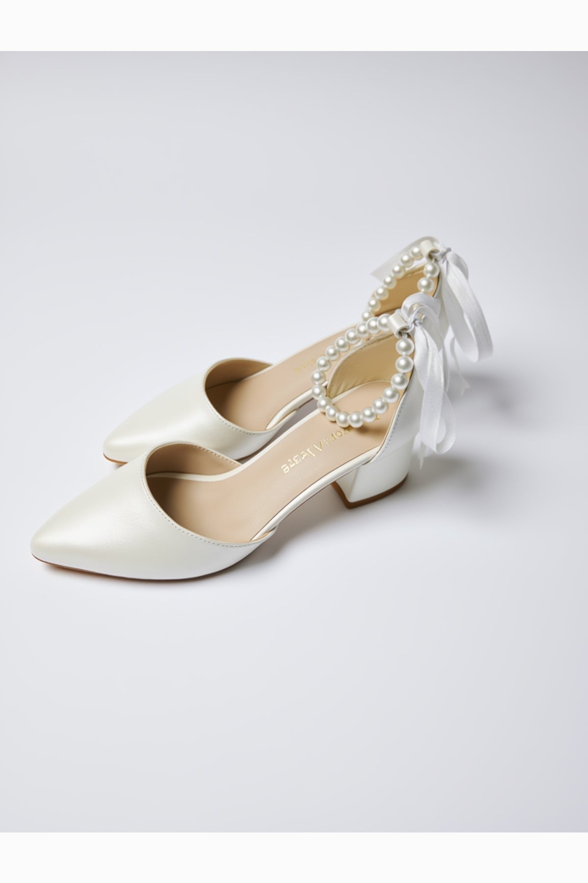 Evania Pointed-toe Block Heel Wedding Pump