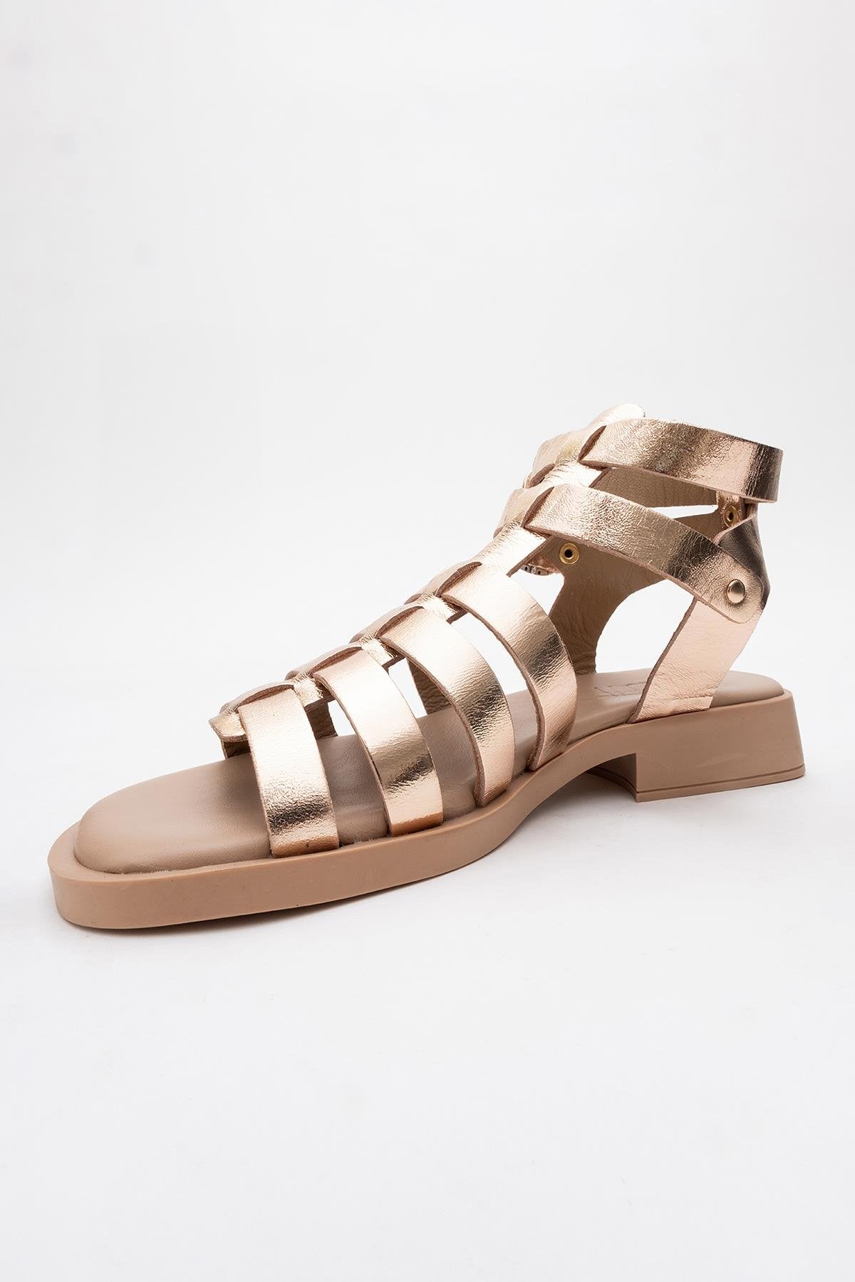 Frade - Gold Leather Sandal (Women)
