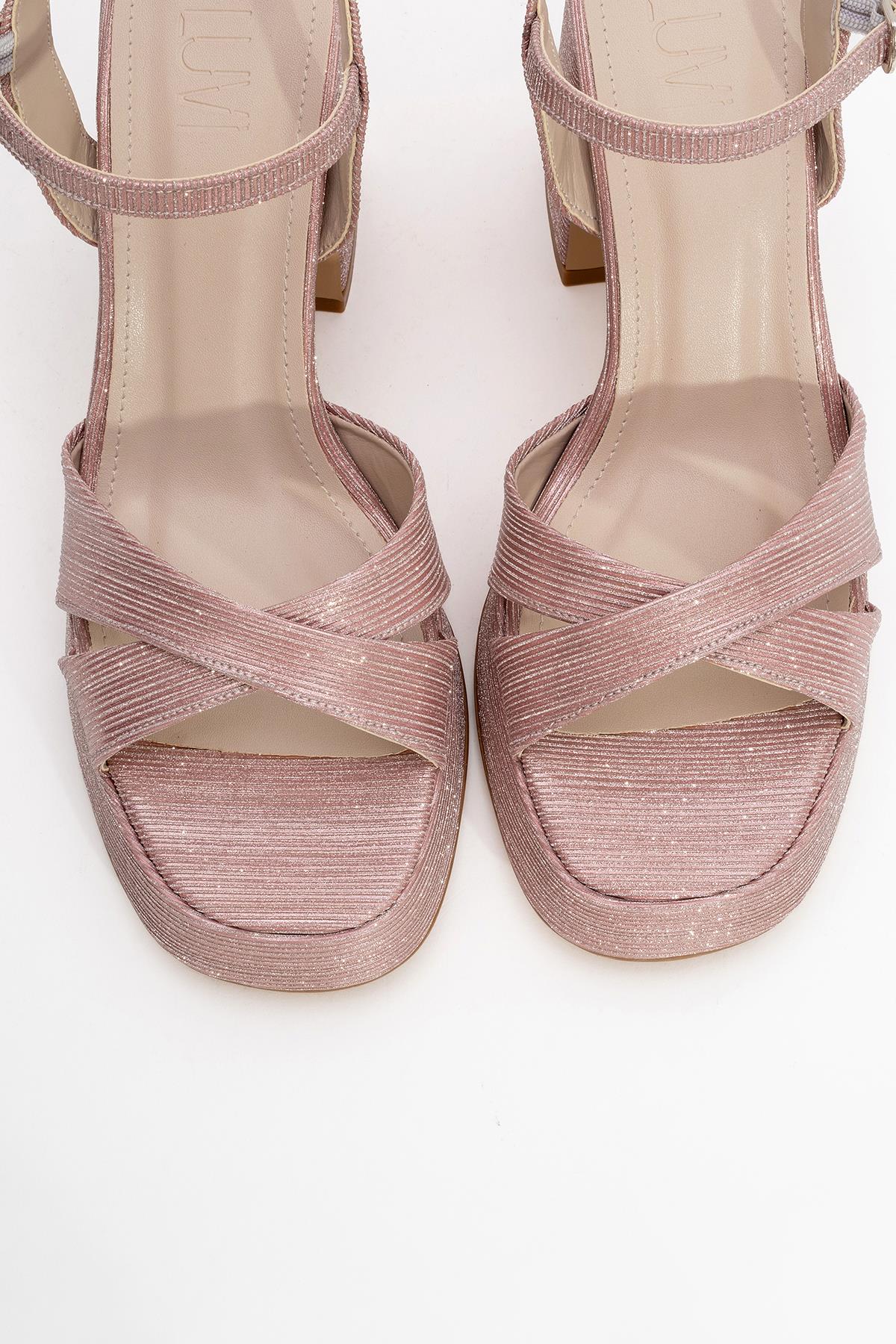 Lello - Pink Striped Platform Heel Shoe (Women)