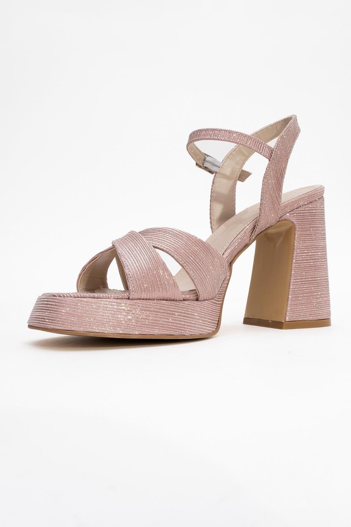 Lello - Pink Striped Platform Heel Shoe (Women)