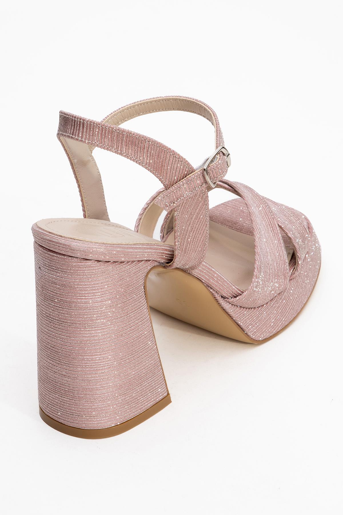 Lello - Pink Striped Platform Heel Shoe (Women)
