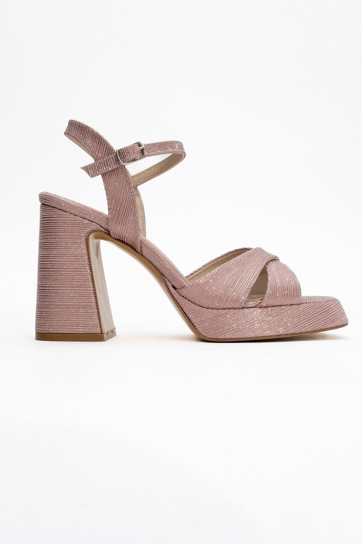 Lello - Pink Striped Platform Heel Shoe (Women)