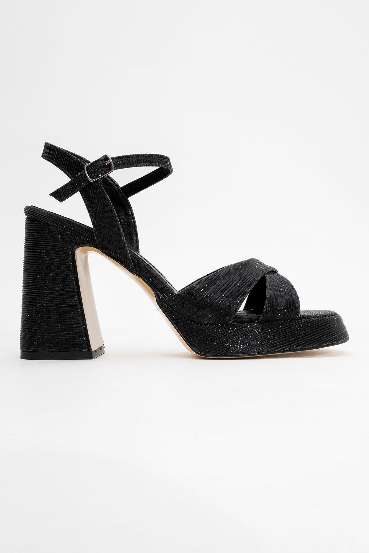 Lello - Black Striped Platform Heel Shoe (Women)