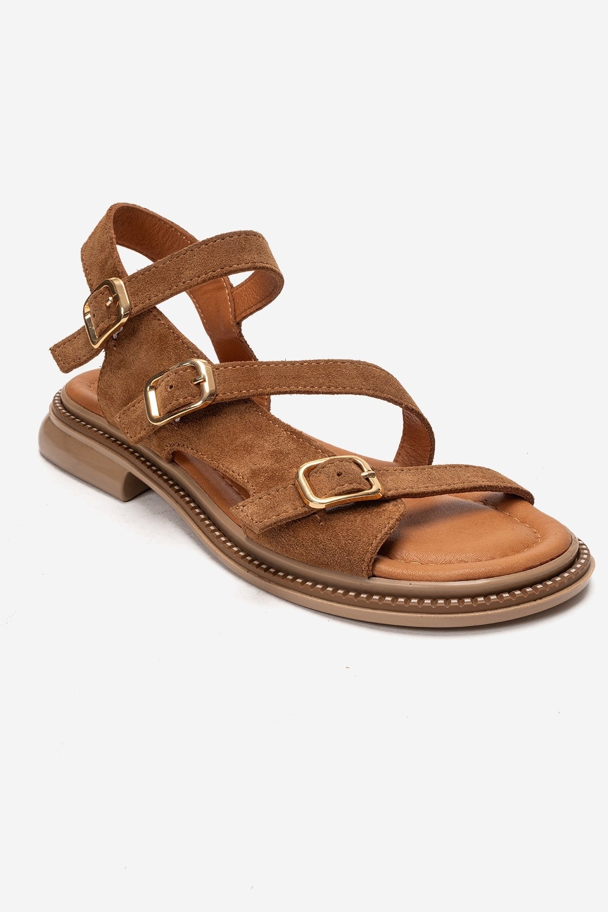 MOREZ - Camel Genuine Leather Sandal (Women)