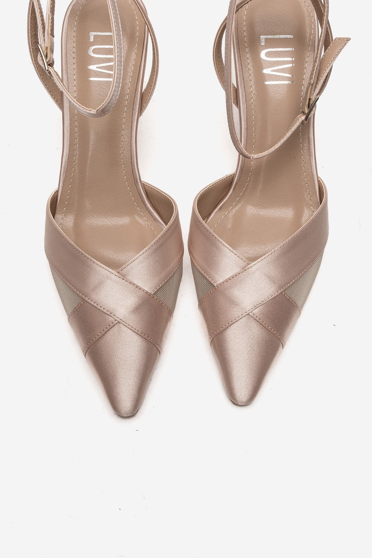 ESTELA - Beige Satin Stiletto Pump (Women)