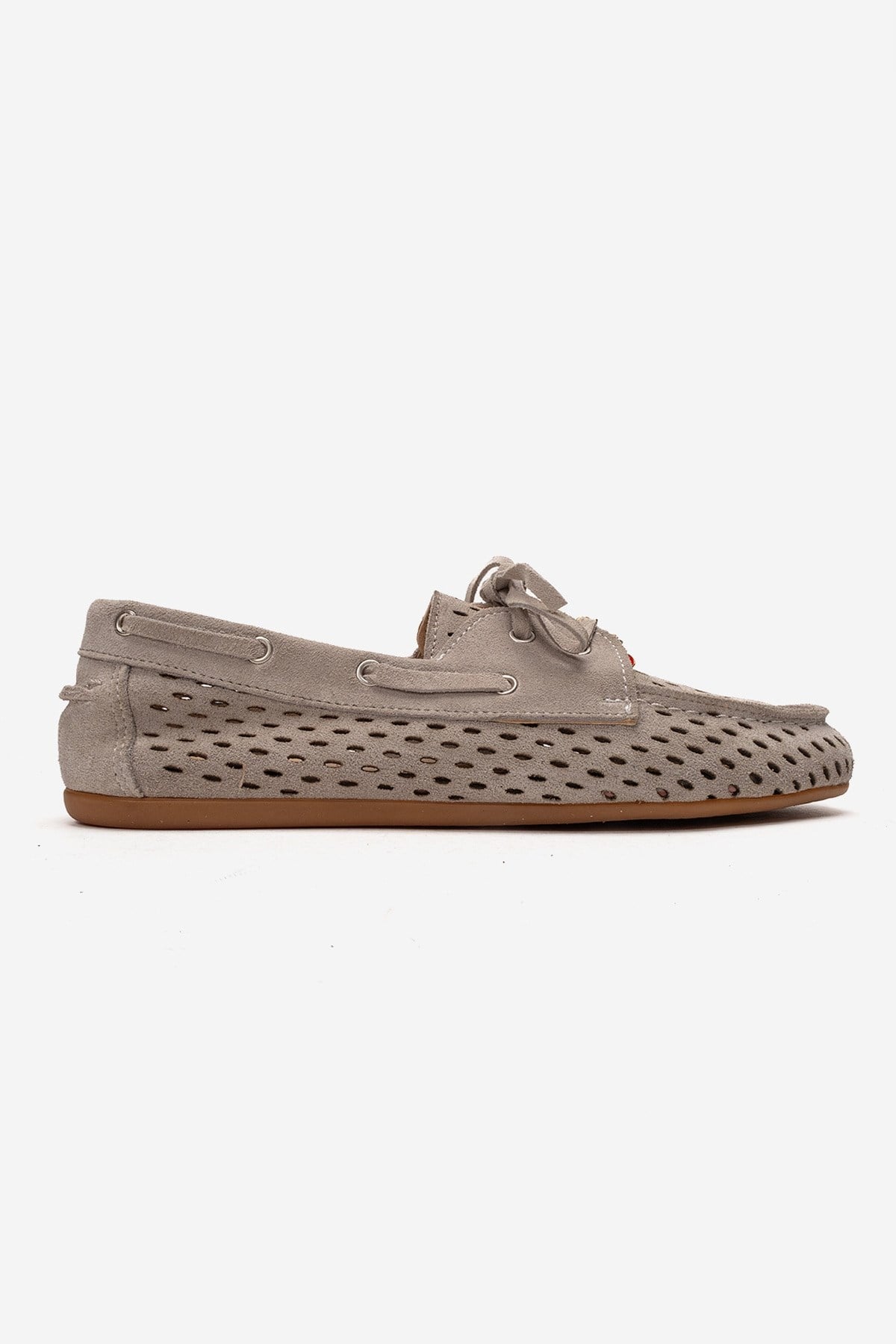STEVO - Beige Genuine Leather Suede Lace-Up Loafer (Women)