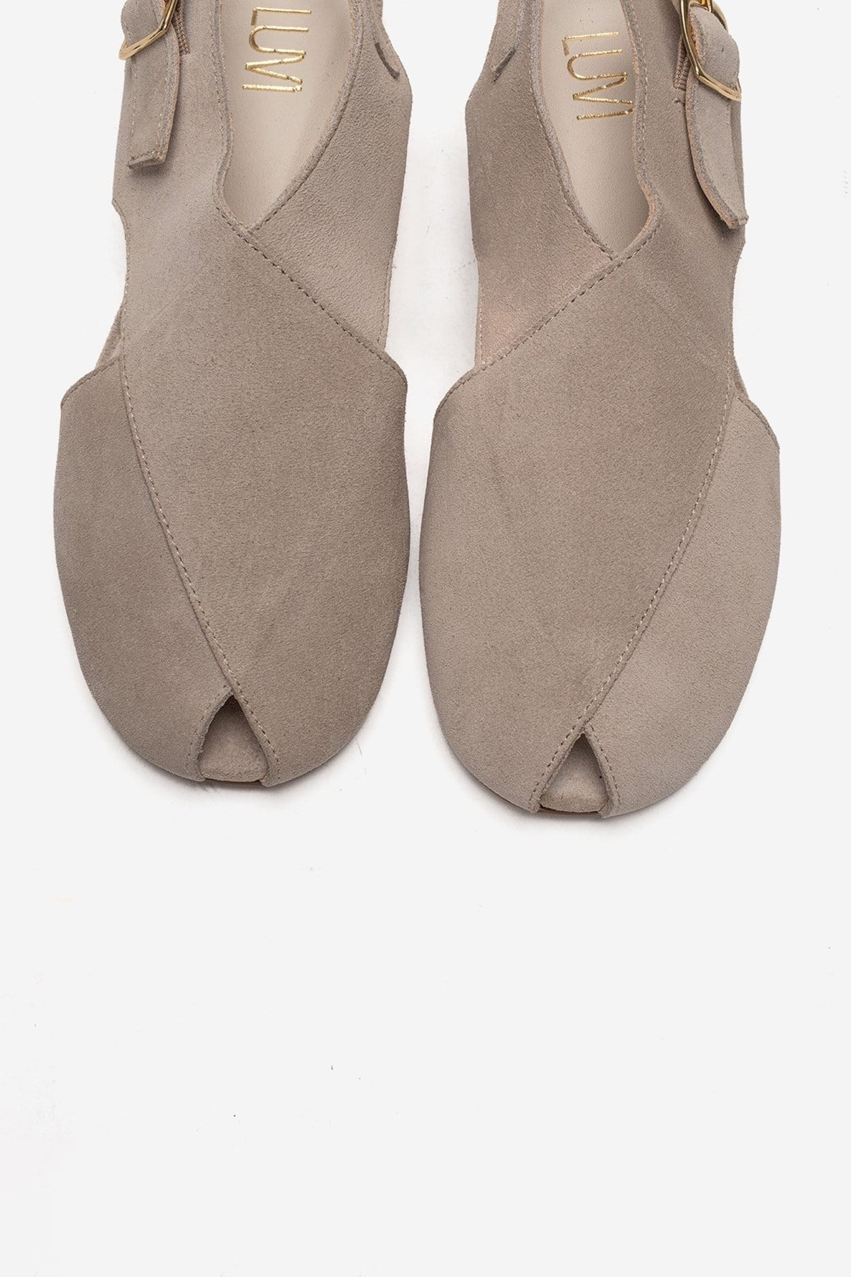 Monaro - Beige Suede Genuine Leather Sandal (Women)
