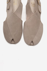 Monaro - Beige Suede Genuine Leather Sandal (Women)