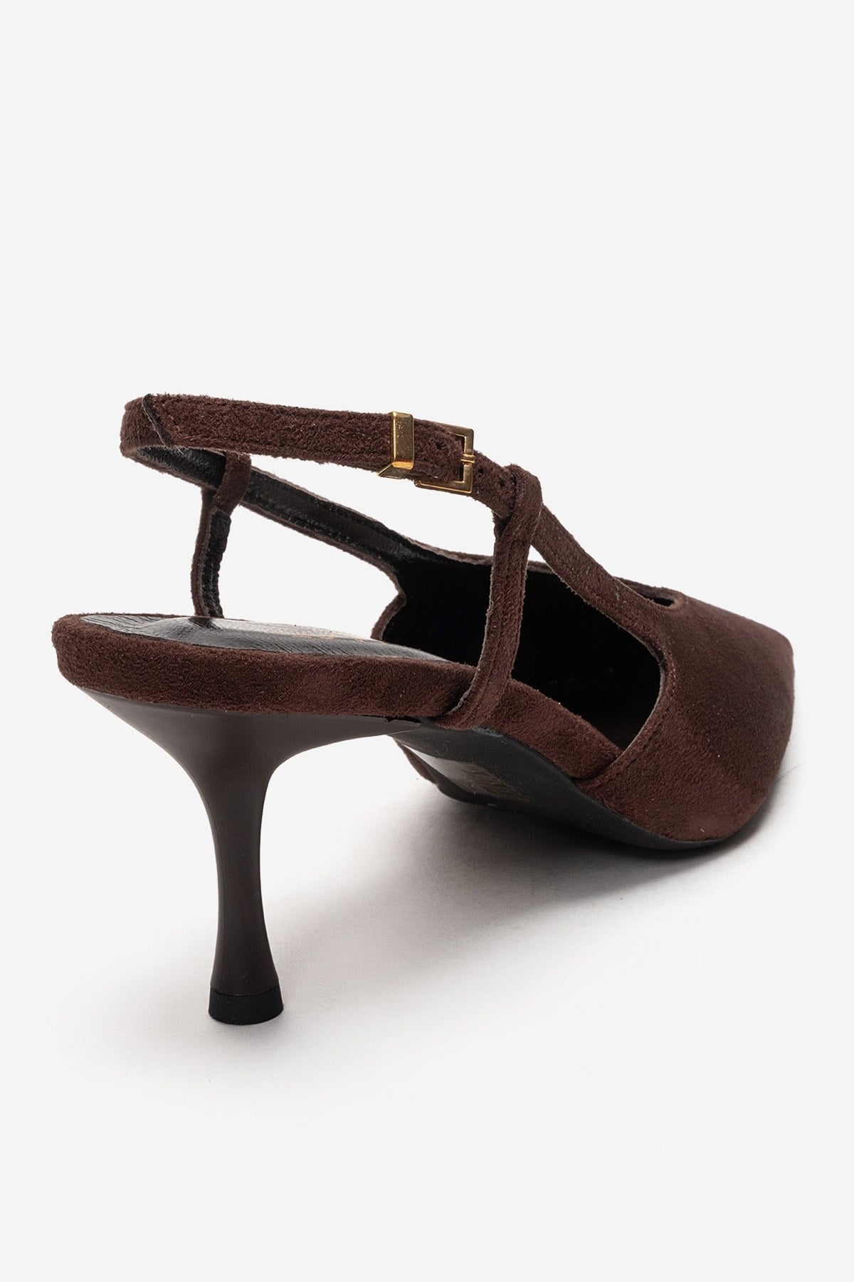 Irena - Brown Genuine Leather Pointed Slingback Stiletto Pump (Women)