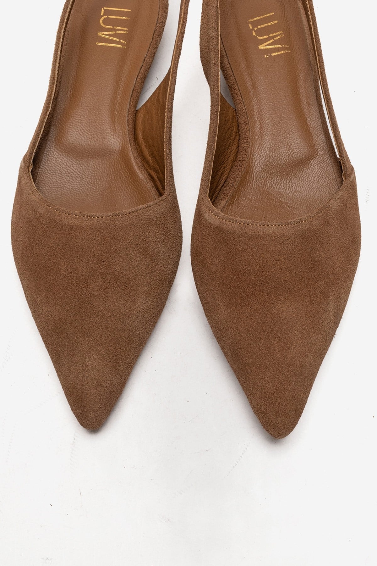 BERLINA - Camel Genuine Leather Low Block Heel Shoe (Women)