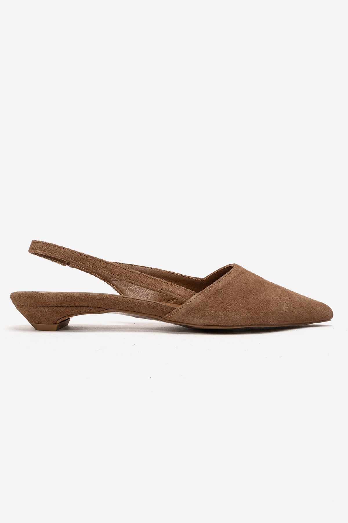 BERLINA - Camel Genuine Leather Low Block Heel Shoe (Women)
