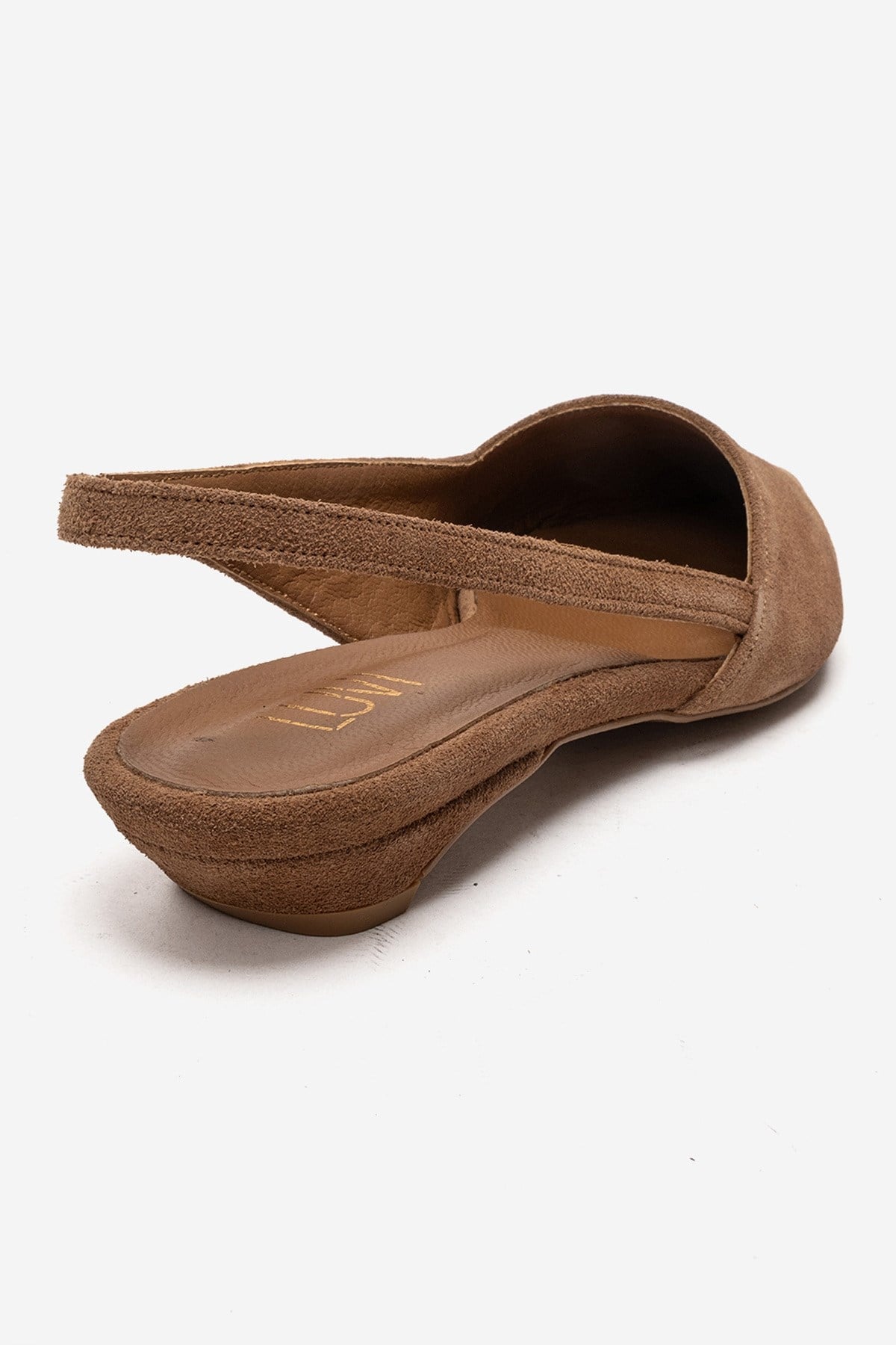 BERLINA - Camel Genuine Leather Low Block Heel Shoe (Women)