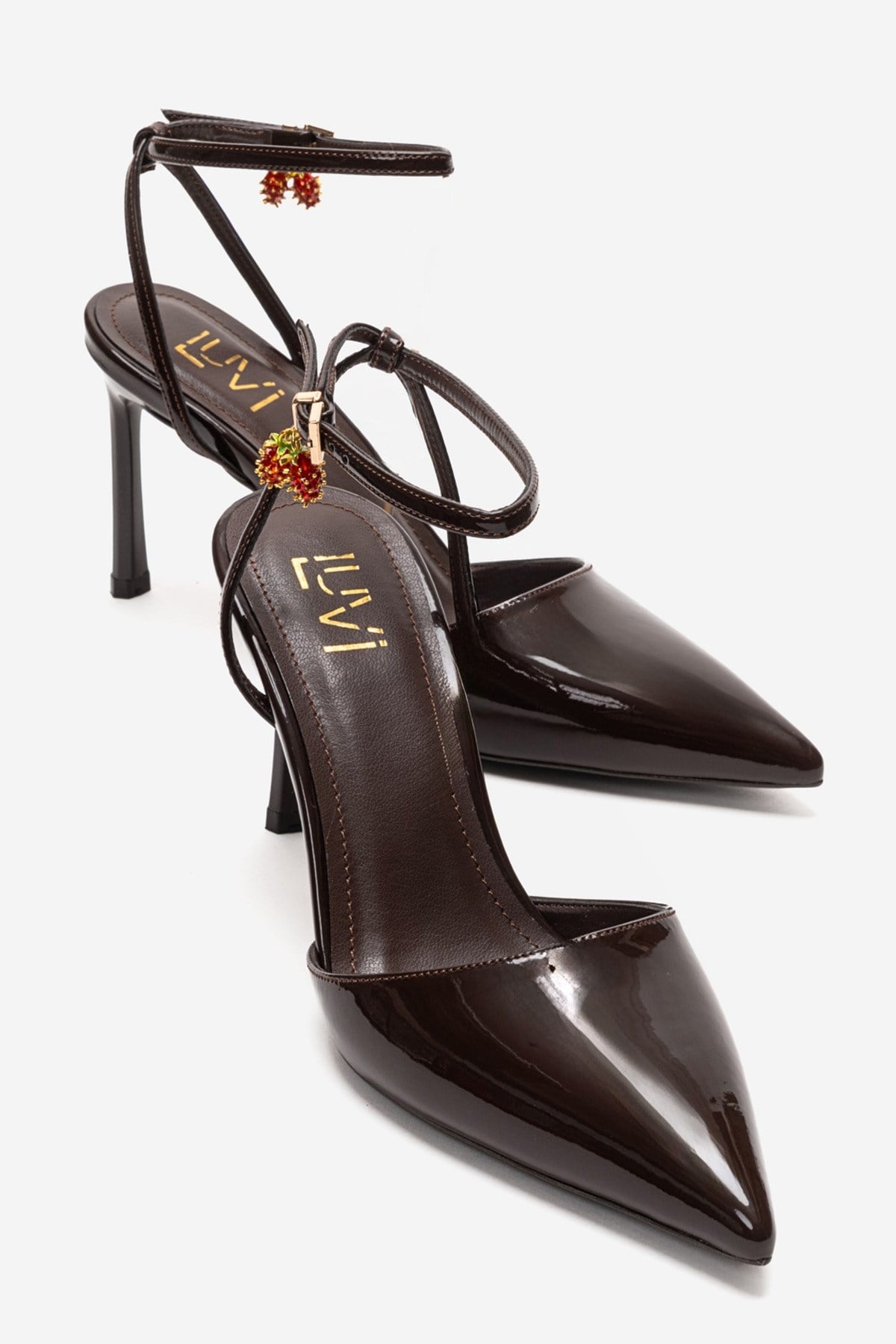 THALIA - Brown Patent Stiletto Pump (Women)