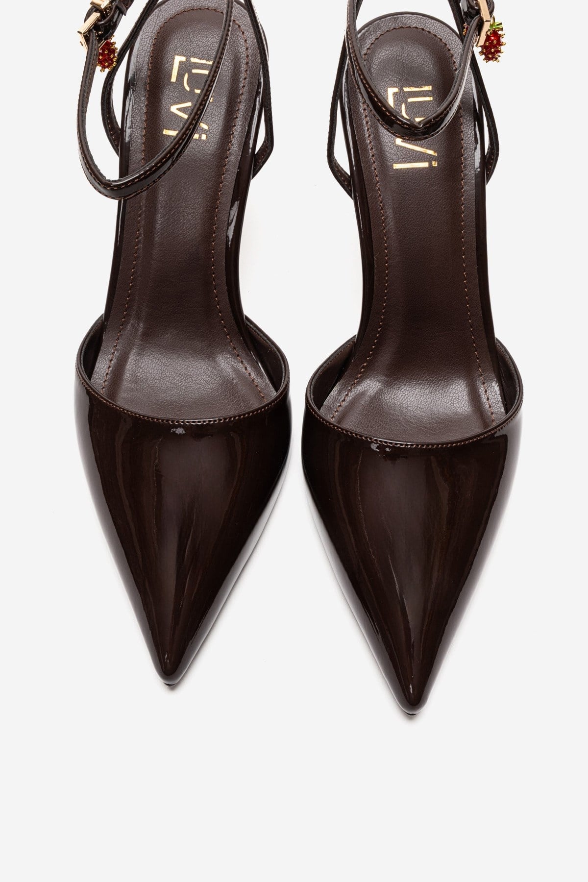 THALIA - Brown Patent Stiletto Pump (Women)