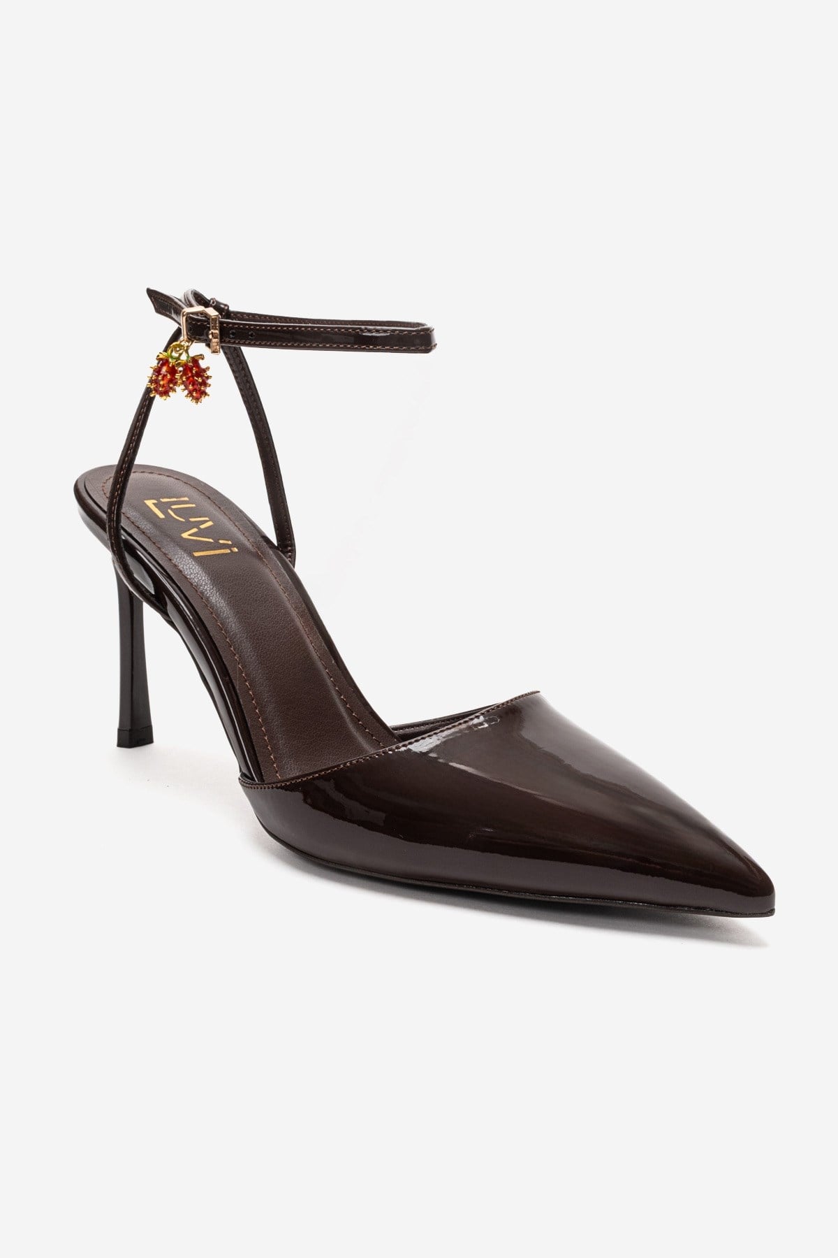 THALIA - Brown Patent Stiletto Pump (Women)