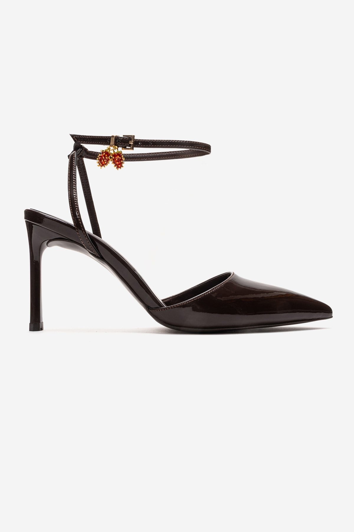THALIA - Brown Patent Stiletto Pump (Women)