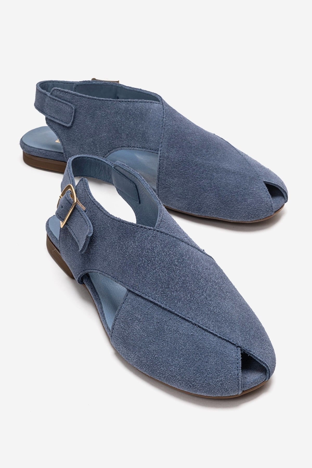 MONARO - Denim Blue Genuine Leather Sandal (Women)