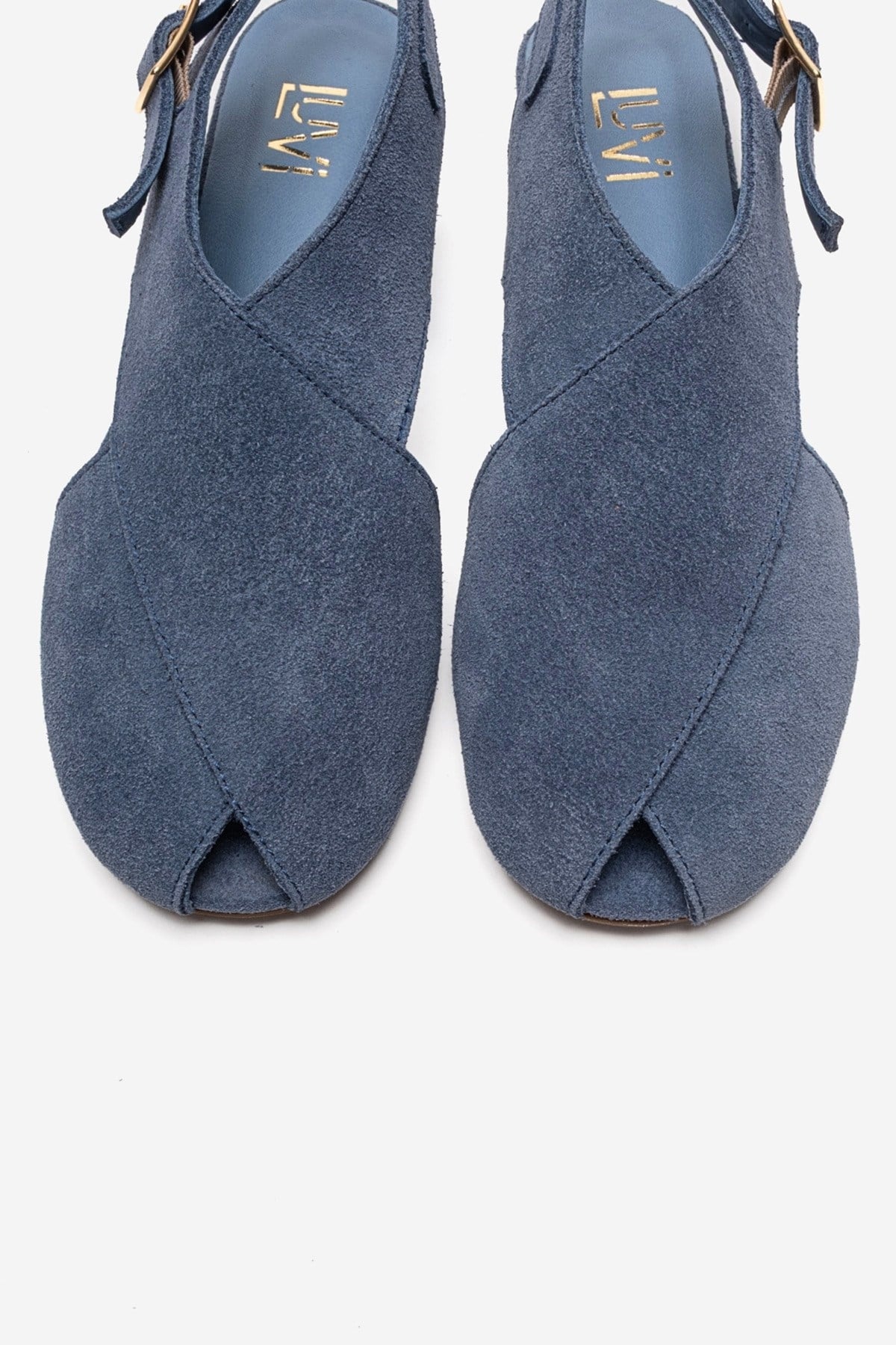MONARO - Denim Blue Genuine Leather Sandal (Women)