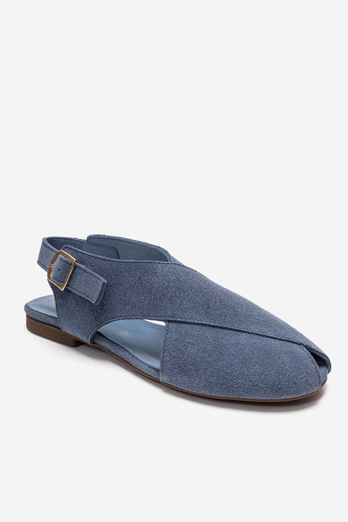 MONARO - Denim Blue Genuine Leather Sandal (Women)