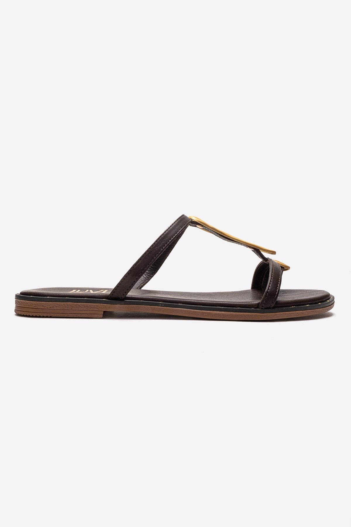 Tessa - Brown Genuine Leather Thong Sandal (Women)