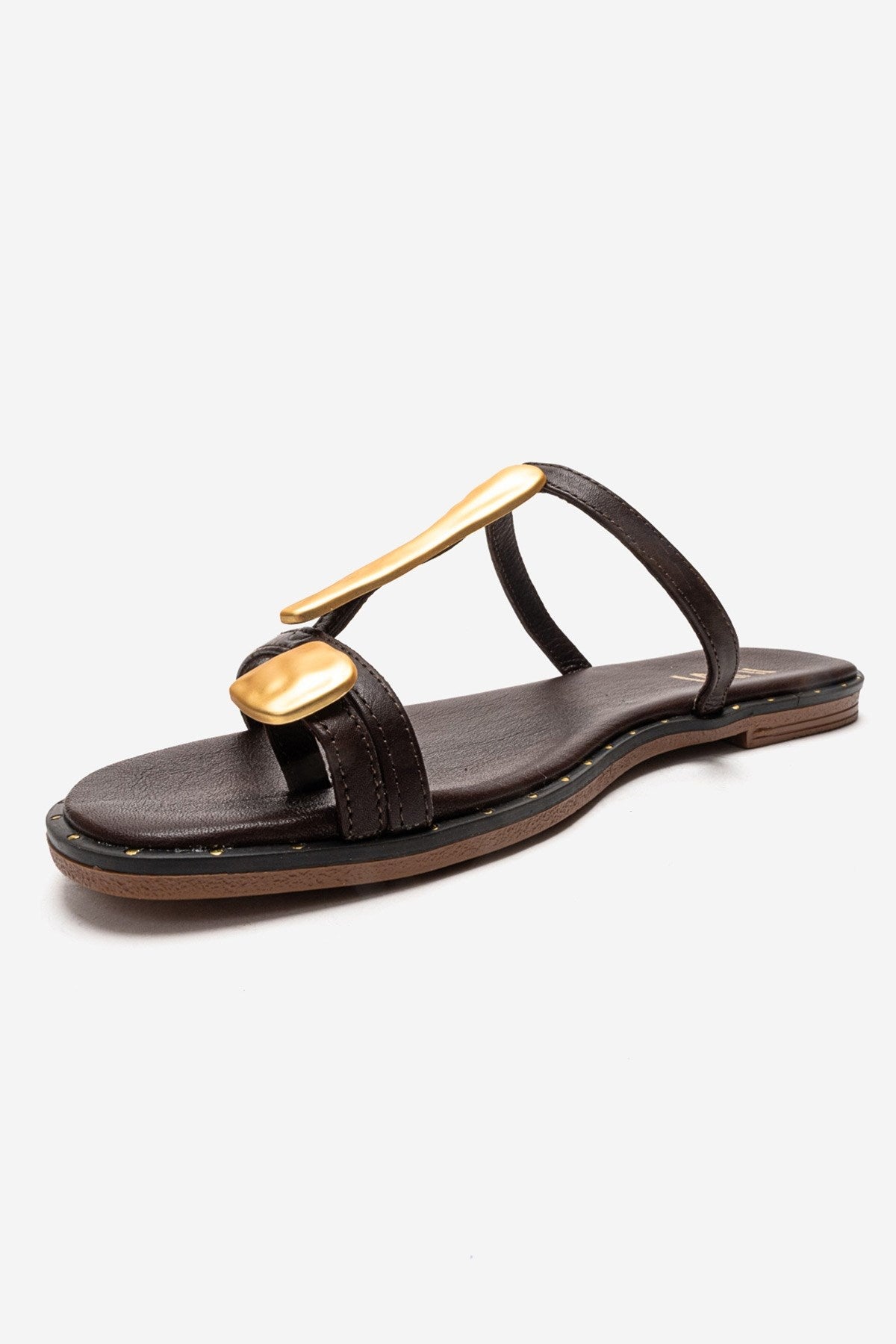 Tessa - Brown Genuine Leather Thong Sandal (Women)