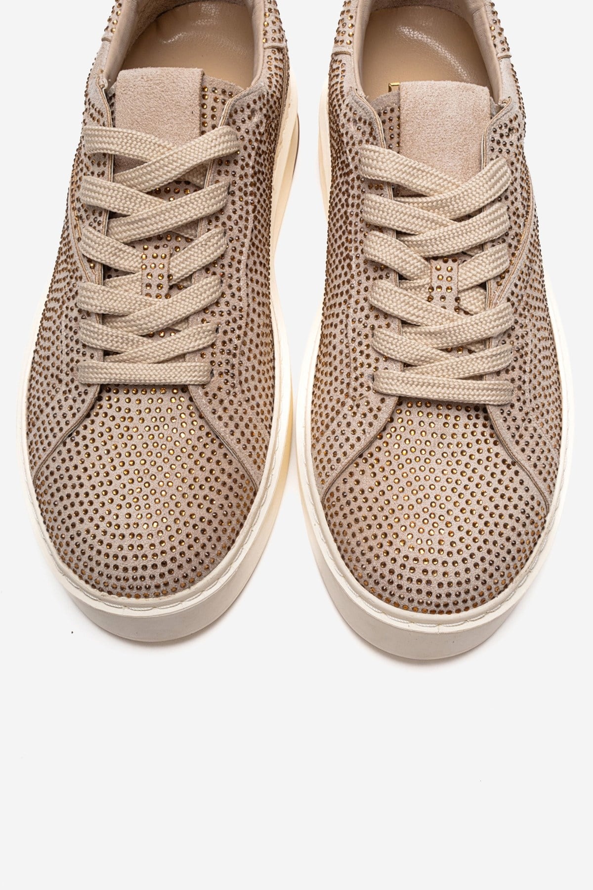 BERINA - Beige Embellished Sneaker (Women)