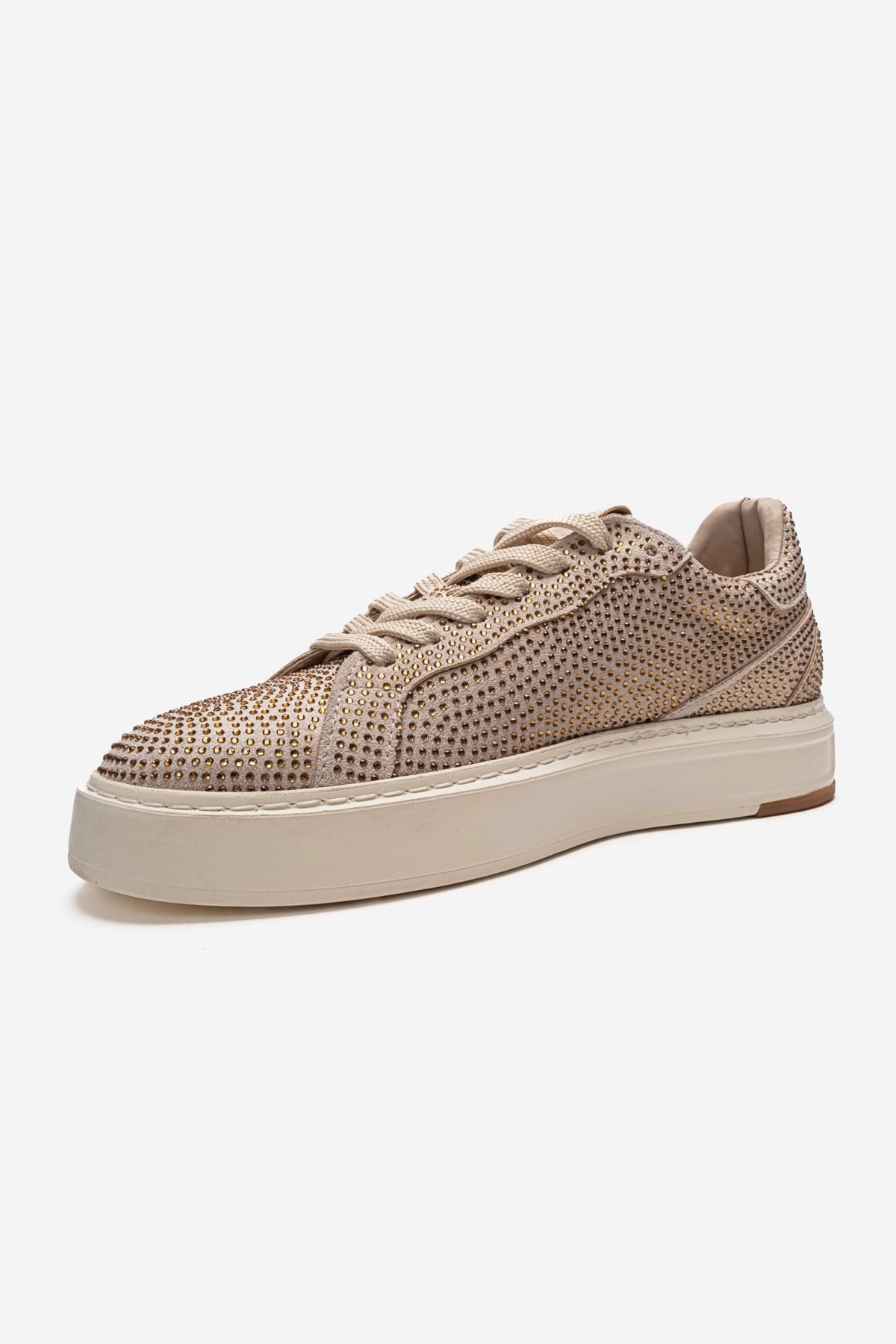 BERINA - Beige Embellished Sneaker (Women)